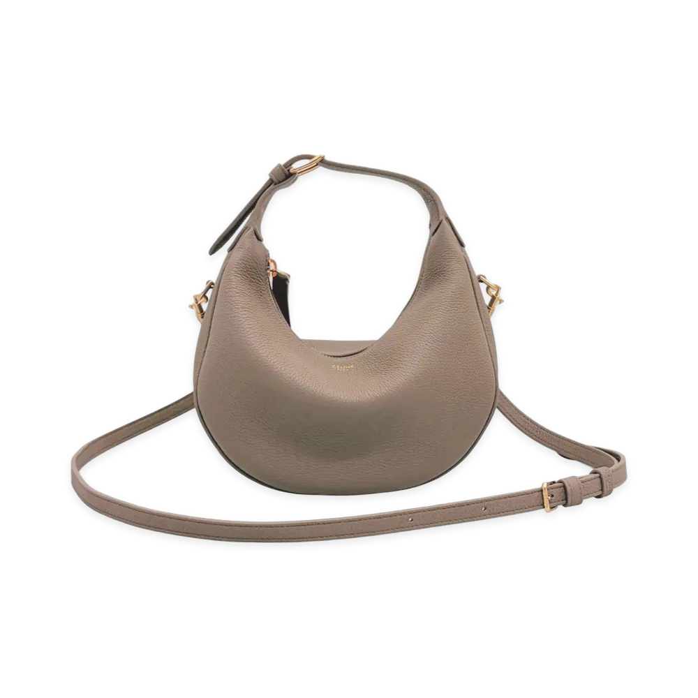 CELINE Souris Teen Lulu Calfskin Shoulder Bag "Gray"