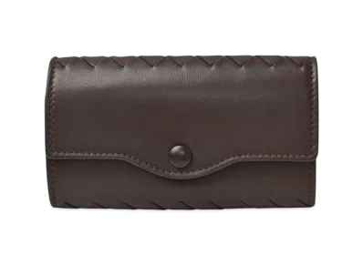 Bottega Veneta Intrecciato Key Case "Brown"