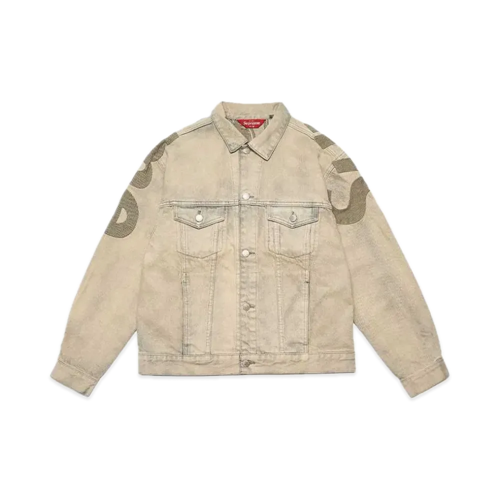 Supreme Inset Logo Denim Trucker Jacket "Dirty"