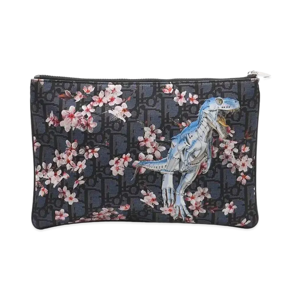 Dior HOMME x Hajime Sorayama Dinosaurs Robot Trotter Clutch Bag "Blue"