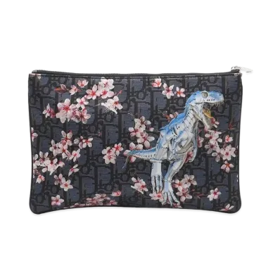 Dior HOMME x Hajime Sorayama Dinosaurs Robot Trotter Clutch Bag "Blue"