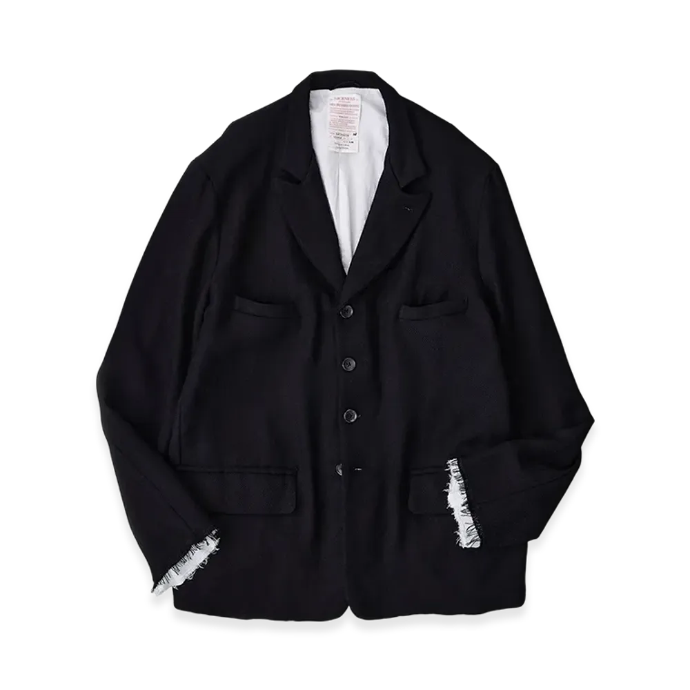 NICENESS Ornette Hand - Stitched Wool Serge Jacket "Black"