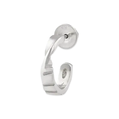 Paul Smith Shadow Stripe Emboss Single Earring "Silver"