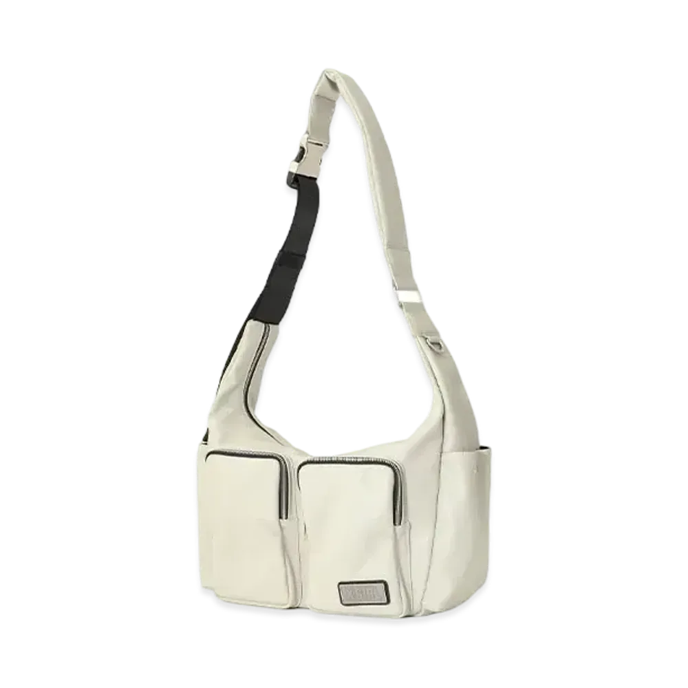 X-Girl Faux Leather Messenger Bag "Grey"