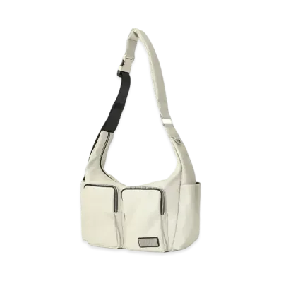 X-Girl Faux Leather Messenger Bag "Grey"
