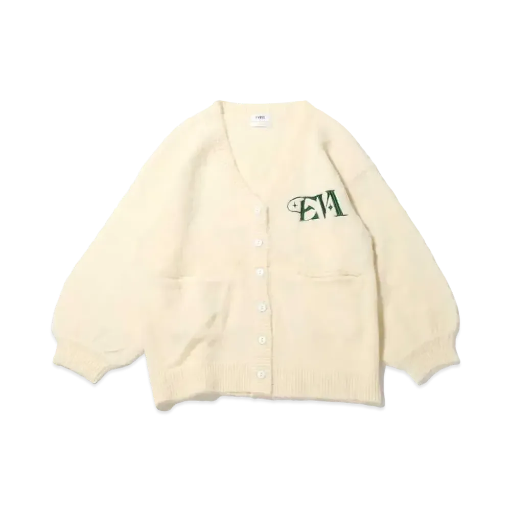 atmos pink x Evrys One Point Knit Cardigan "Ivory"