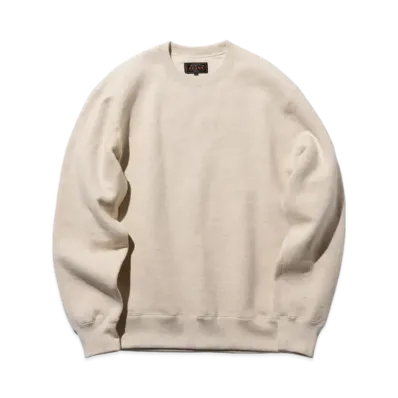 BEAMS Sweat Crew Raised Back "Oatmeal"
