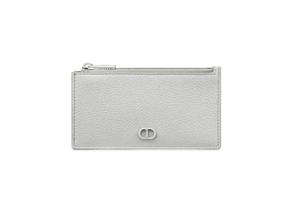 Dior Zip Card Holder CD Icon Grade Calfskin "Gray"
