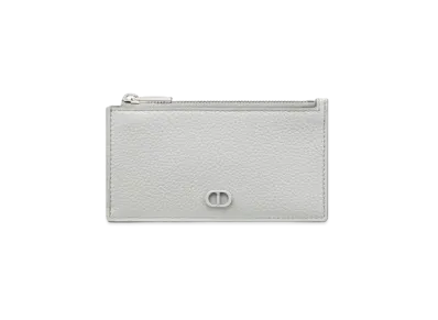 Dior Zip Card Holder CD Icon Grade Calfskin "Gray"