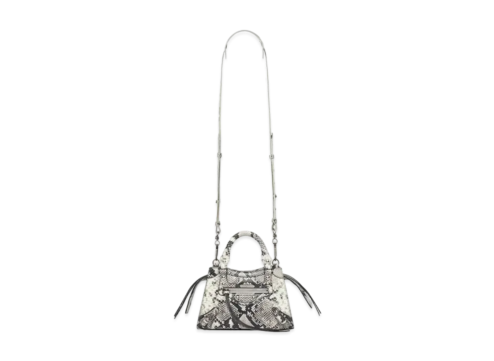BALENCIAGA Women's Neo Classic Mini Top Handle Bag "Black/White"