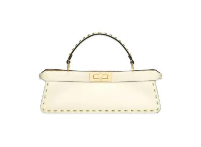 FENDI Peekaboo Iseeu Stretch Leather Bag "White"