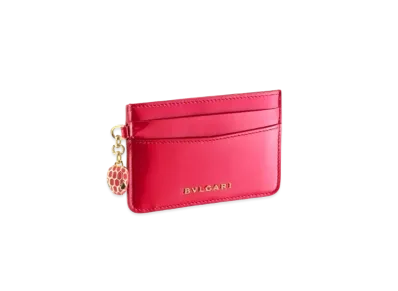 BVLGARI Serpenti Forever Card Holder "Red"