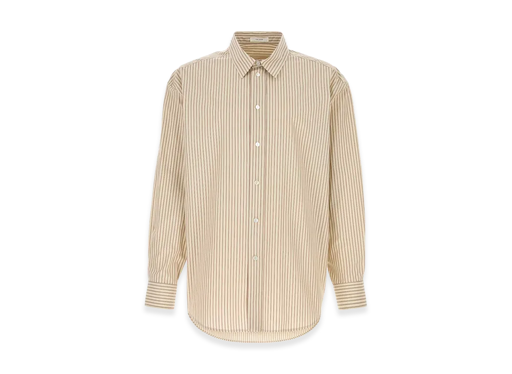 The Row Embroidered Poplin Granada Shirt "Stripped"
