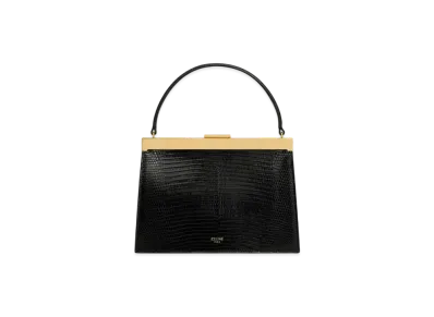 CELINE Small Celine Augustine in Lizard "Black"