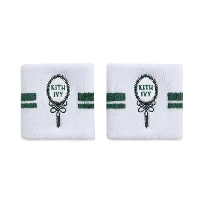 Kith Ivy For Wilson Terry Stripe Wristbands "White"