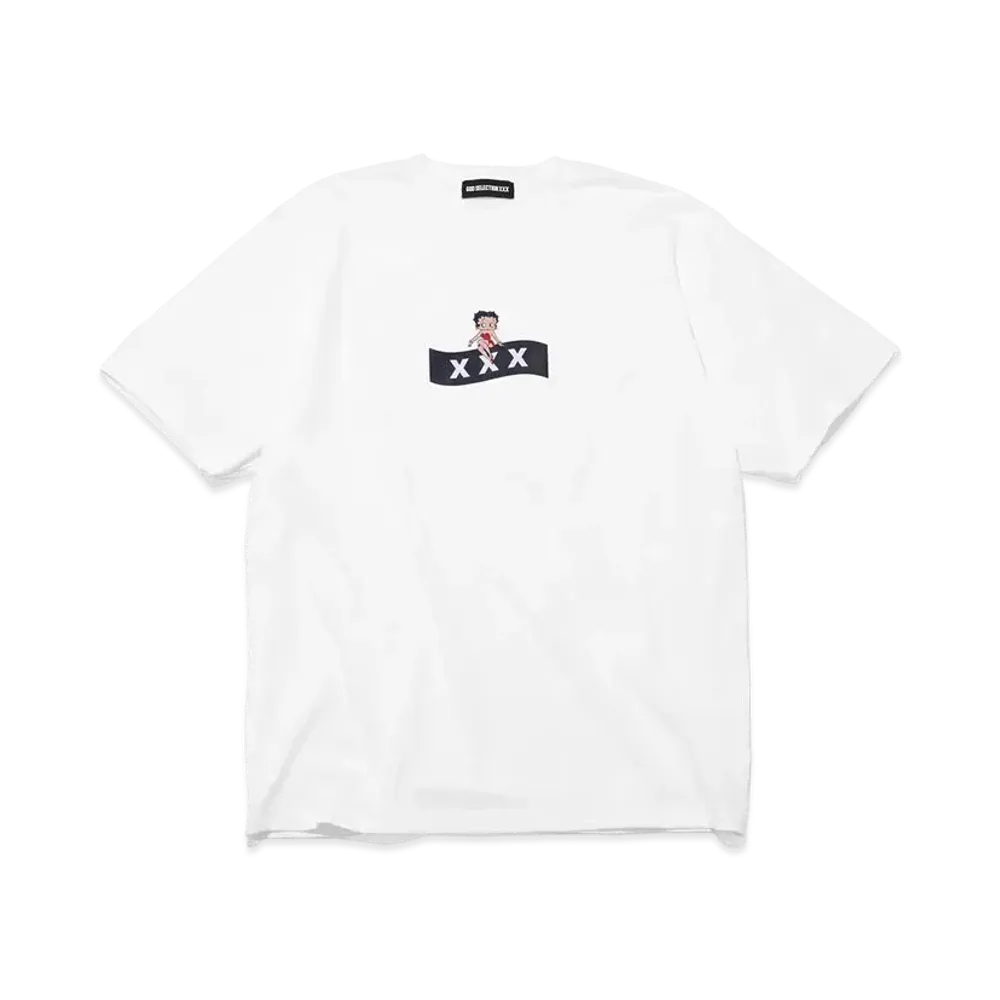 GOD SELECTION XXX x Betty Boop T-shirts GX-A24-BBST-01 "White"