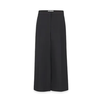 Dior Women's Cropped Pants Wool Silk "Black"