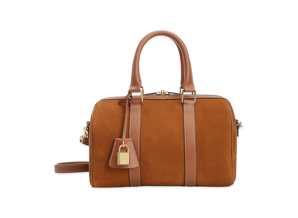 CELINE Women's Medium Boston Nubuck Calfskin "Brown"