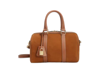 CELINE Women's Medium Boston Nubuck Calfskin "Brown"