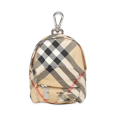 Burberry Check Backpack Charm "Beige"