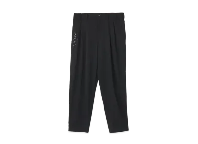 Yohji Yamamoto Pour Homme SIGNATURE EMBROIDERY 2TUCK PANTS "Black"