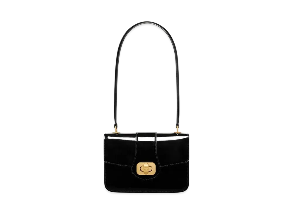 CELINE Teen Celine Josephine Bag in Patent Calfskin "Black"