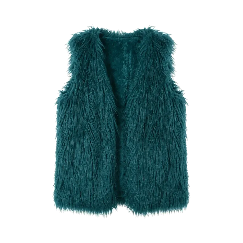 MM6 Maison Margiela Reversible Fur Vest "Green"