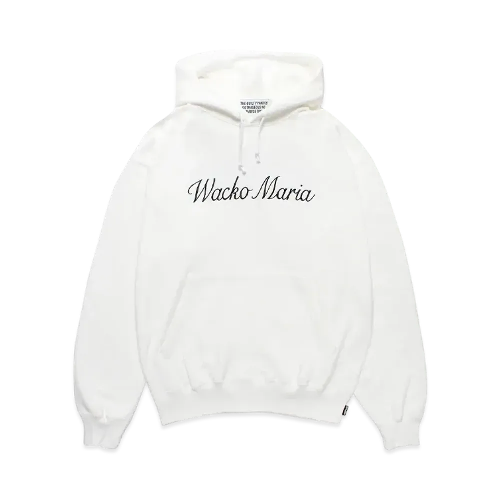WACKO MARIA Middle Weight Pullover Hooded Sweat Shirt "White"