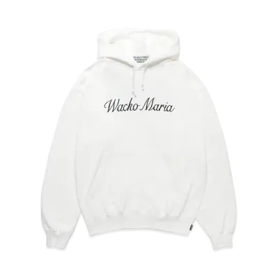WACKO MARIA Middle Weight Pullover Hooded Sweat Shirt "White"
