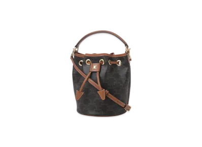 CELINE 3Way Teen Bucket Clara Triomphe Canvas "Tan"