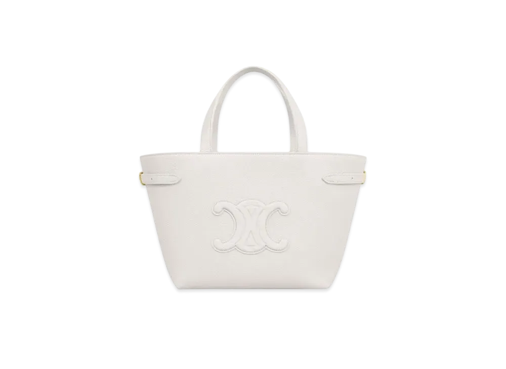 CELINE Mini Cabas Anais Cuir Triomphe in Grained Calfskin "Rice"