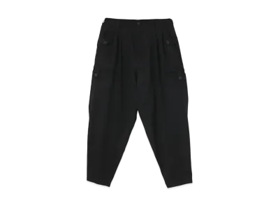 Yohji Yamamoto Pour Homme ARMY GABARDINE DOUBLE PIPING PANTS "Black"