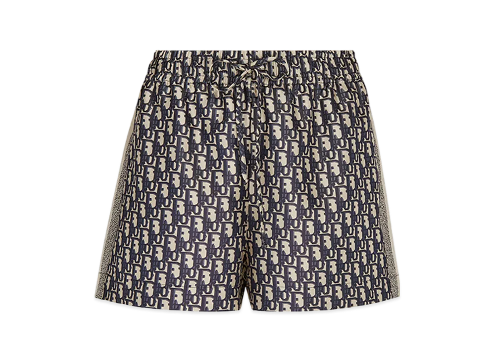 Dior Women's Chez Moi Shorts Silk Twill "Blue"