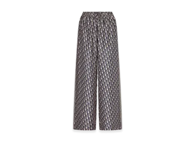 Dior Women's Chez Moi Pants Silk Twill "Blue"