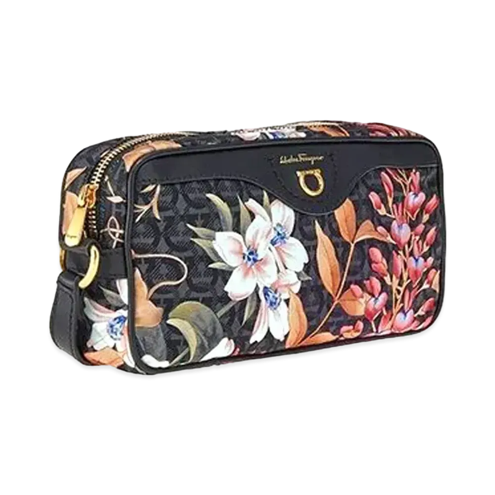 Salvatore Ferragamo Giardino Print Minibag - Econyl Nylon "Black"