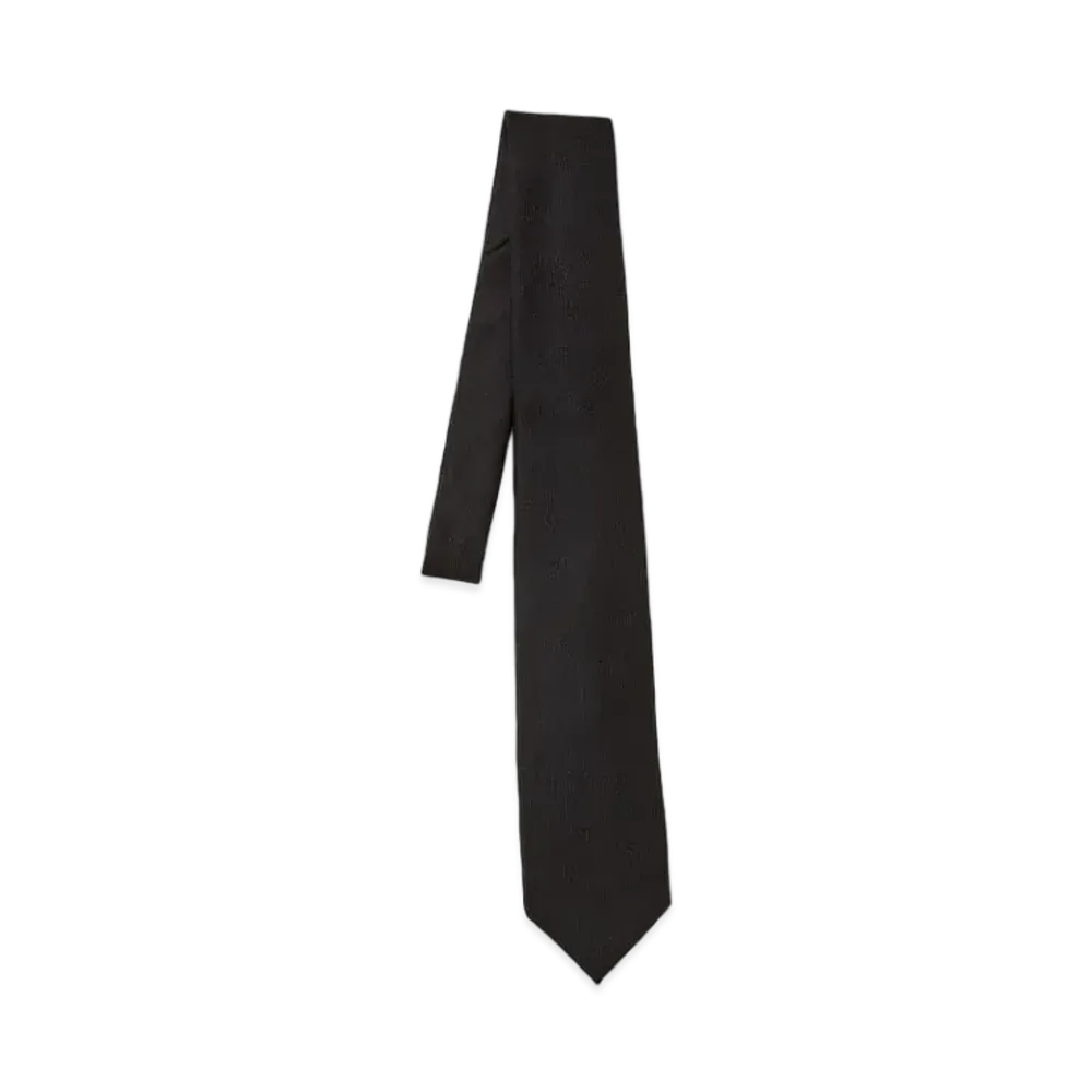 AURALEE Super Light Wool Tie "Black"