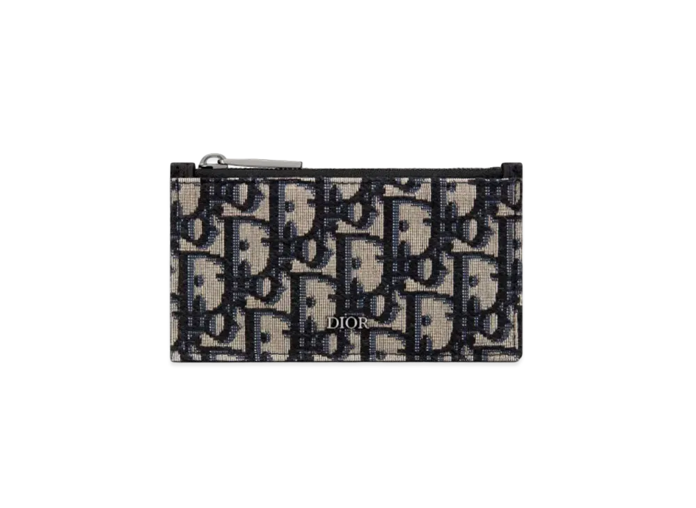 Dior Zip Card Holder Dior Oblique Jacquard "Beige"