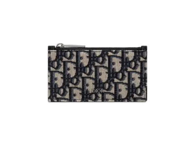 Dior Zip Card Holder Dior Oblique Jacquard "Beige"