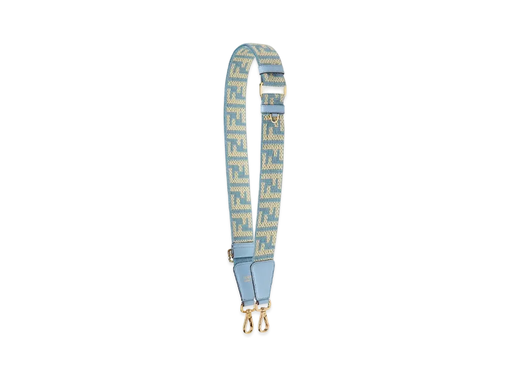 FENDI Strap You Fabric Shoulder Strap "Light Blue"