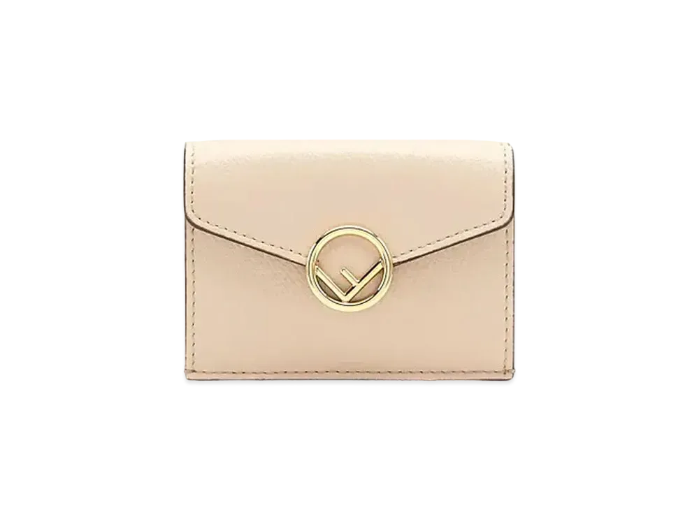 FENDI Micro Three-Fold Wallet Leather Wallet "Pink"