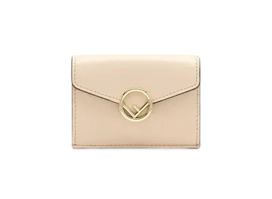 FENDI Micro Three-Fold Wallet Leather Wallet "Pink"