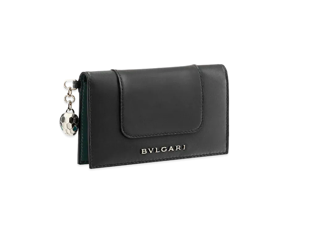 BVLGARI Serpenti Forever Card Holder "Black"