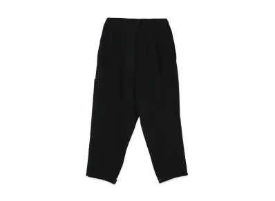 Yohji Yamamoto Pour Homme ARMY GABARDINE SIDE BUTTON OPEN PANTS "Black"