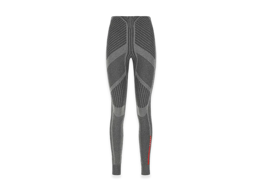 PRADA Women's Stretch Polyester Blend Leggings "Grey"