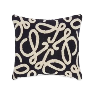 LOEWE Cushion In Cotton "Navy Blue/Beige"
