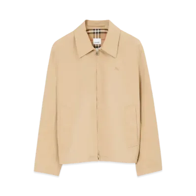 Burberry Men's Gabardine Harrington Jacket "Honey"