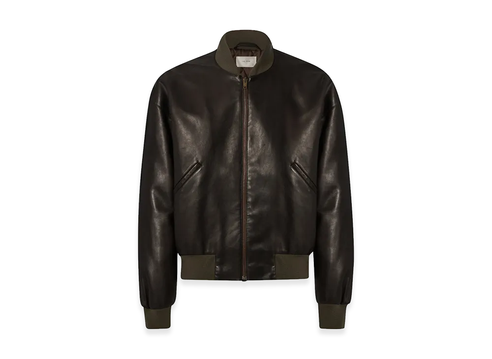 The Row Setsen Leather Jacket "Coffee"