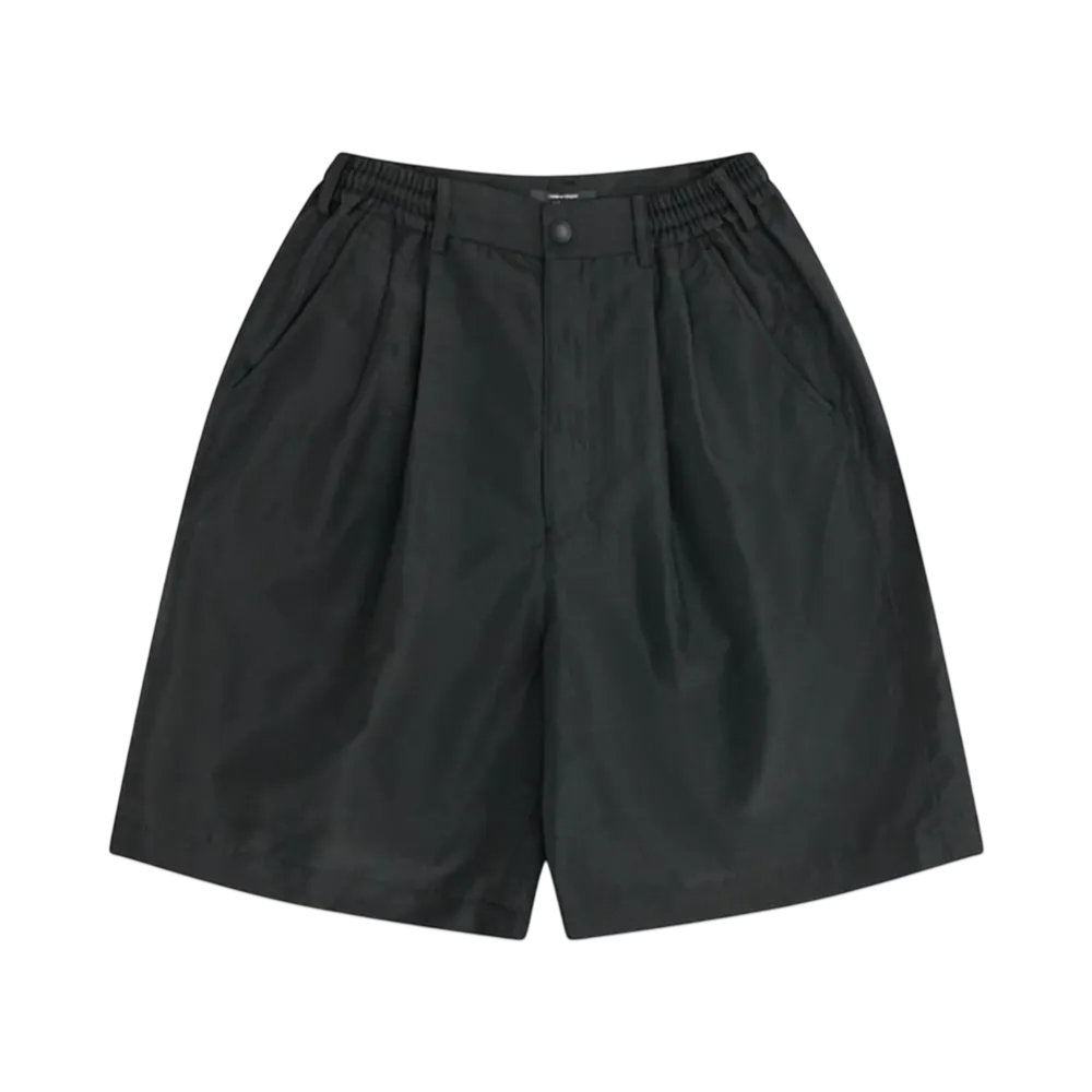 COMME des GARCONS HOMME Polyester Ramie Poplin Pants "Black"
