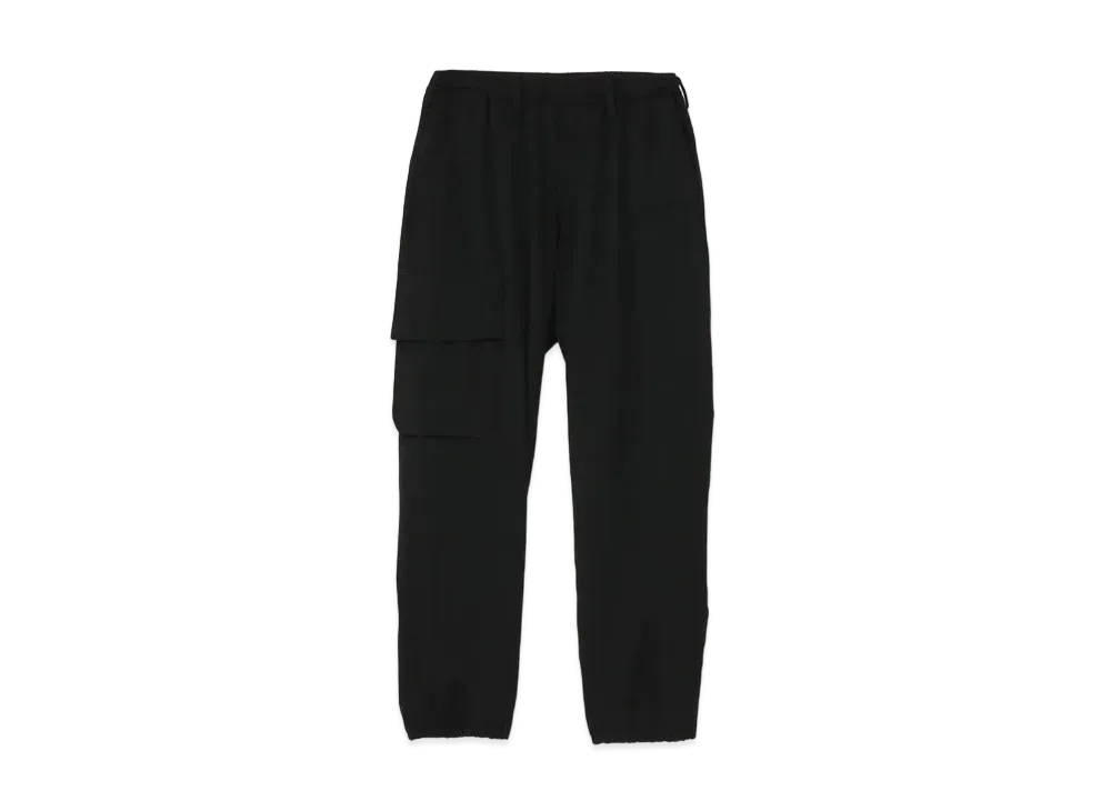 Yohji Yamamoto Pour Homme REGULATION W/GABARDINE RIB FLAP PANTS "Black"