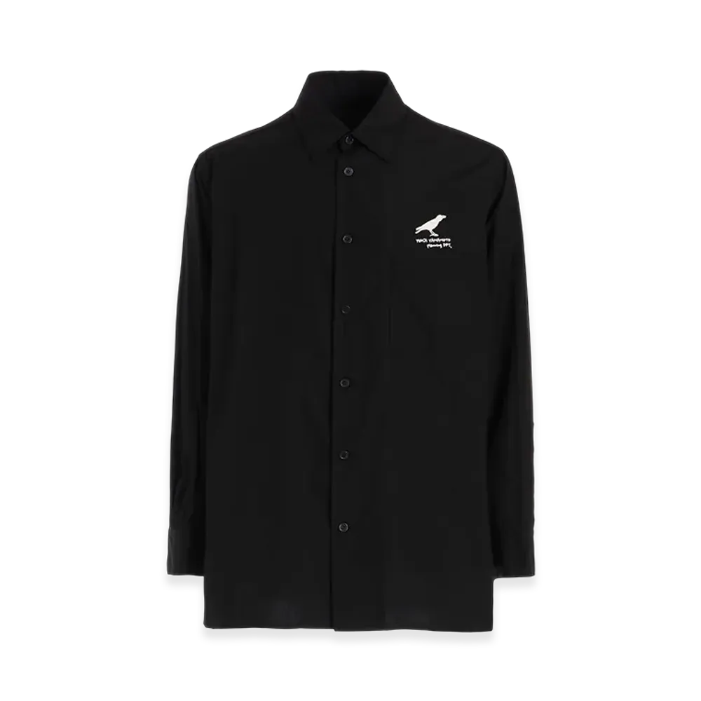 S'YTE Cotton Broad Crow Embroidered Shirt "Black"